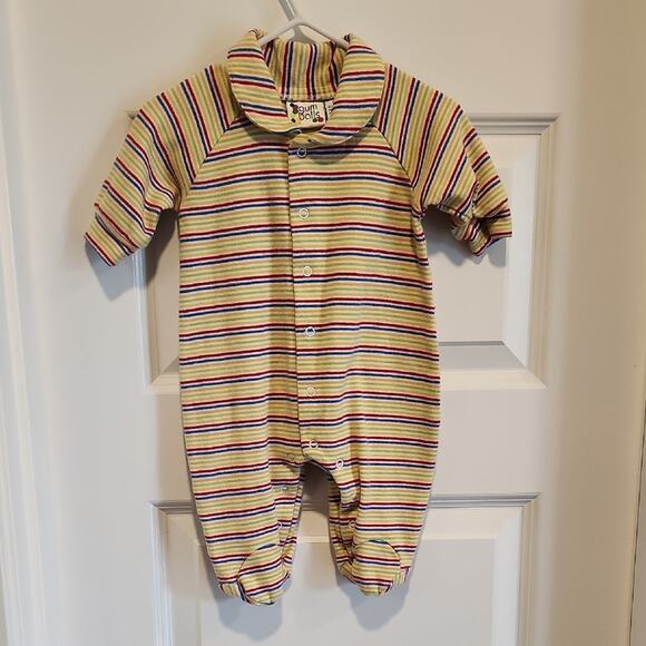 Carter's Yellow and Purple Footies with Collared Neckline - Picture 1 of 3